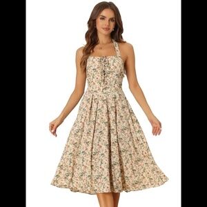 Halter Neck Floral Sundress